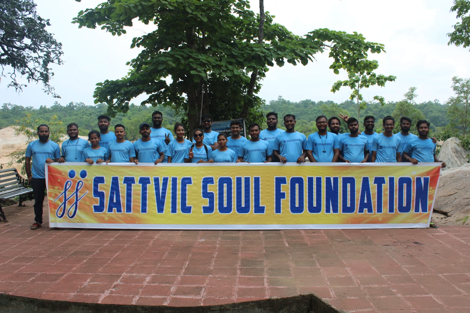 Sattvic Soul Foundation Volunteers at Dhauli Peace Pagoda
